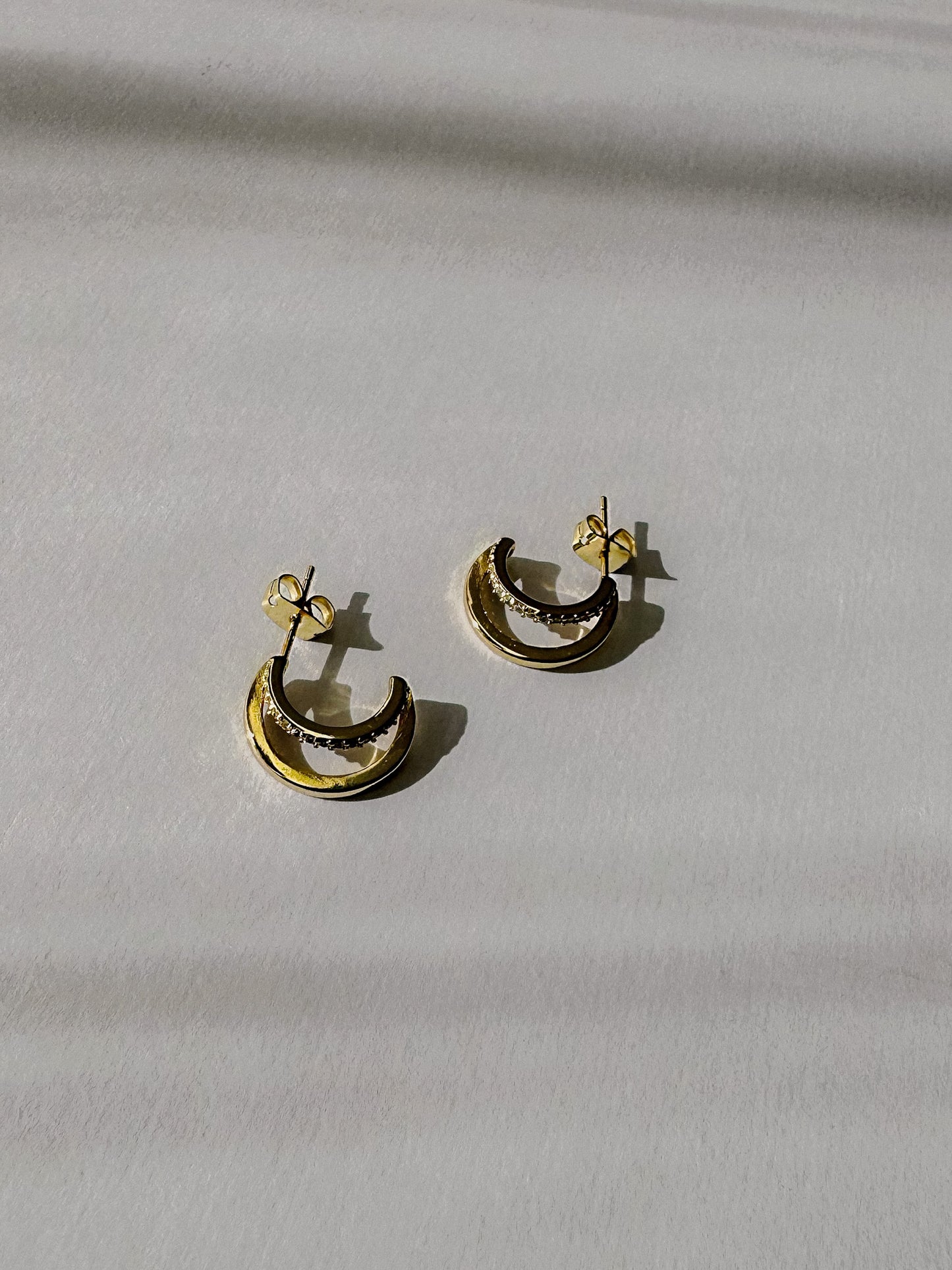 Primevère Zirconia Moon earrings