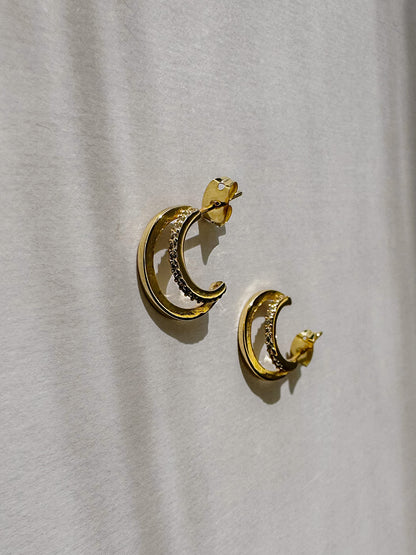 Primevère Zirconia Moon earrings