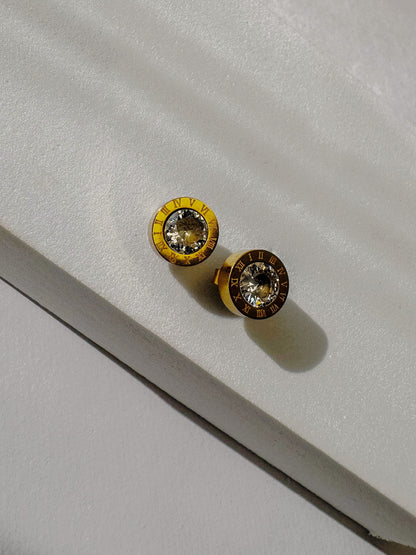 Delonix Rhinestone Stud Earrings