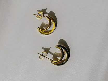 Primevère Zirconia Moon earrings