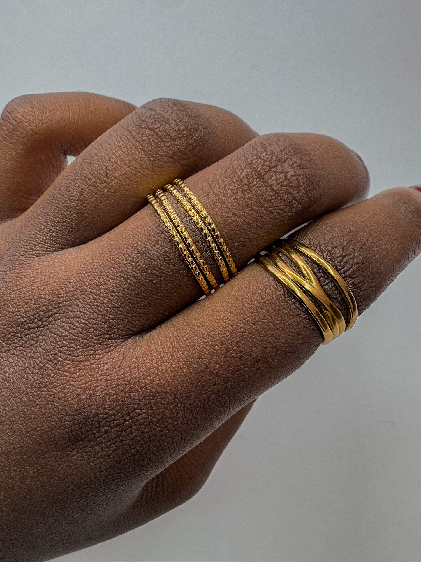 Echeveria adjustable ring set