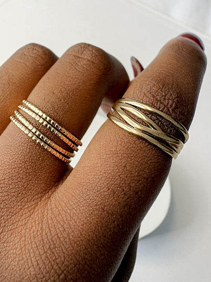 Echeveria adjustable ring set