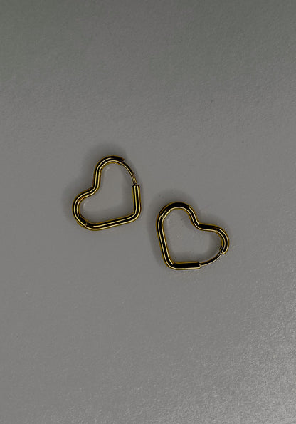 Mélisse Heart Hoop Earrings
