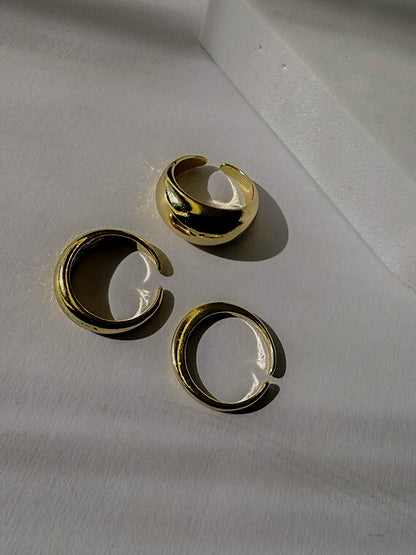 Kalanchoé adjustable Stackable Rings Set