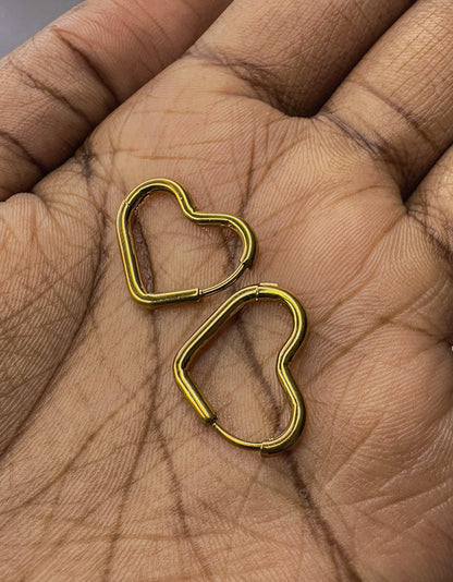 Mélisse Heart Hoop Earrings