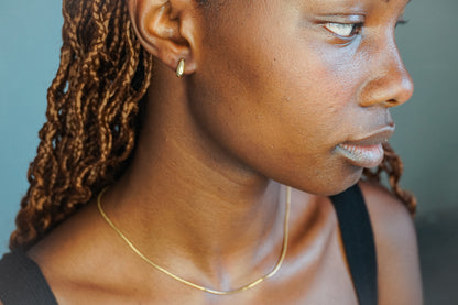 Laurier-rose Gold Drop Earrings