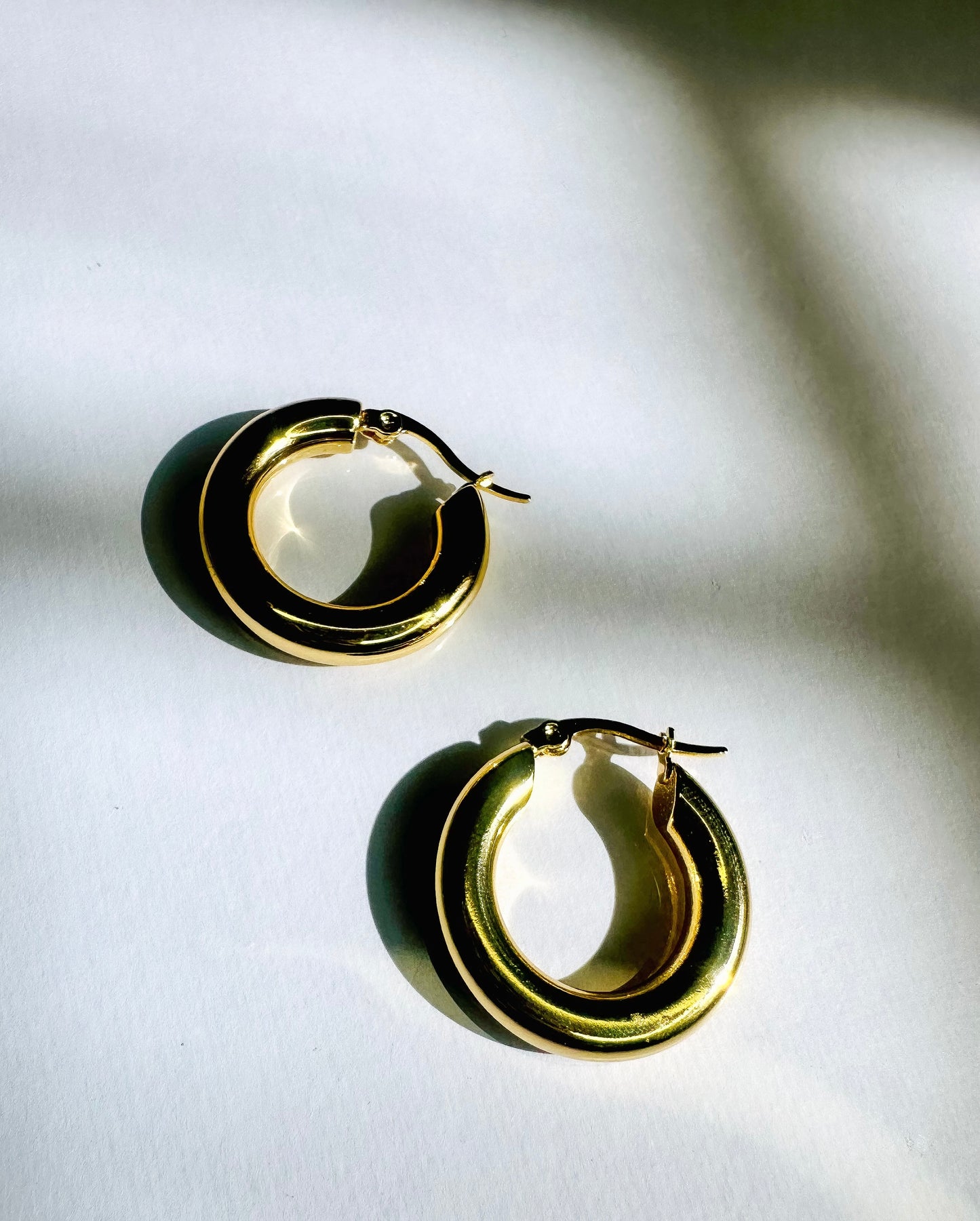 Zinnia Gold Round Earrings