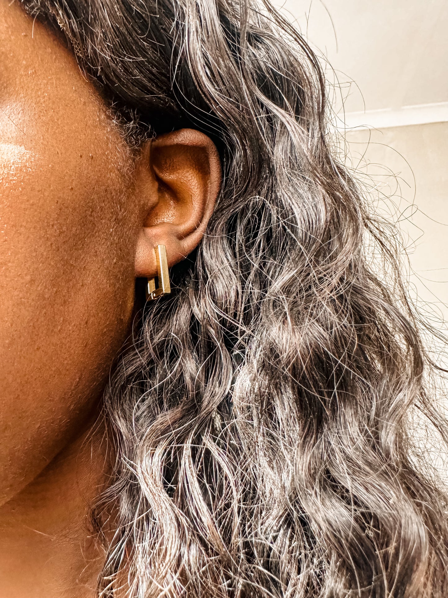 Pensée Square Hoop Earrings