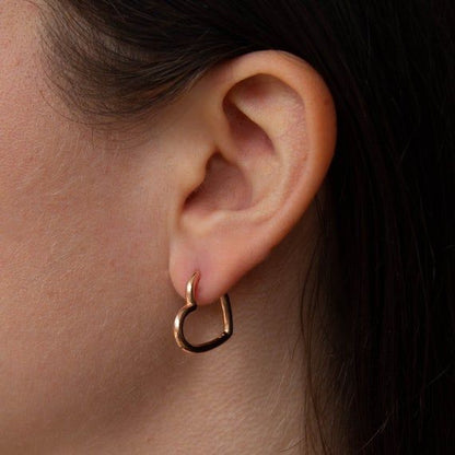 Mélisse Heart Hoop Earrings